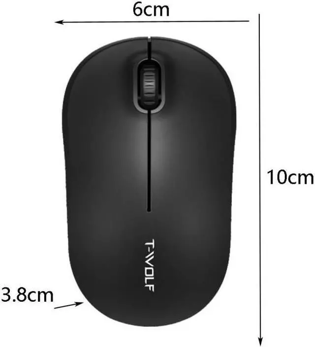 Alt view image 2 of 5 - T-WOLF Q4 3 Keys 2.4GHz Wireless Mouse Desktop Computer Notebook Game Mouse (Black)