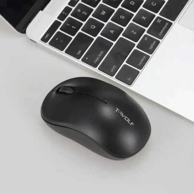 Alt view image 4 of 5 - T-WOLF Q4 3 Keys 2.4GHz Wireless Mouse Desktop Computer Notebook Game Mouse (Black)