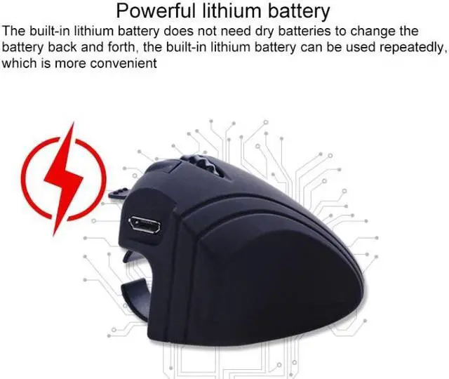 Alt view image 2 of 7 - GM306DM Bluetooth + 2.4GHz Dual-mode Lazy Finger Ring Mouse Rechargeable Wireless Mouse (Black)