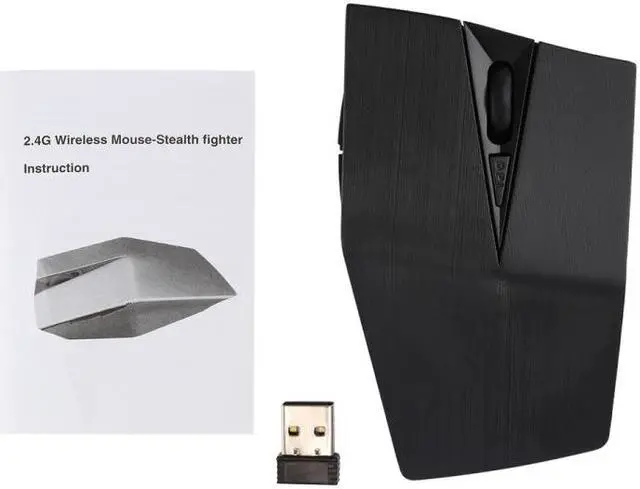 Alt view image 6 of 7 - 2.4GHz USB Receiver Adjustable 1200 DPI Wireless Optical Mouse for Computer PC Laptop (Black)