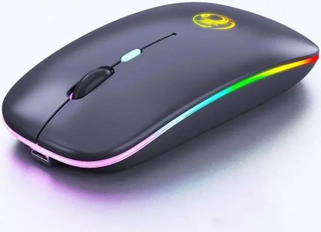 Main image of iMICE  E-1300 4 Keys 1600DPI Luminous Wireless Silent Desktop Notebook Mini Mouse, Style:Dual-modes Luminous Edition Dual-modes Luminous Edition (Black)
