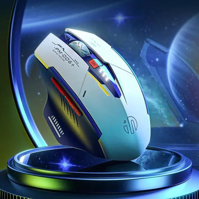 Alt view image 2 of 7 - Inphic F9 Mecha Wireless Mouse Charging Office Game Mouse F9 Mecha (Single Model 2.4G)