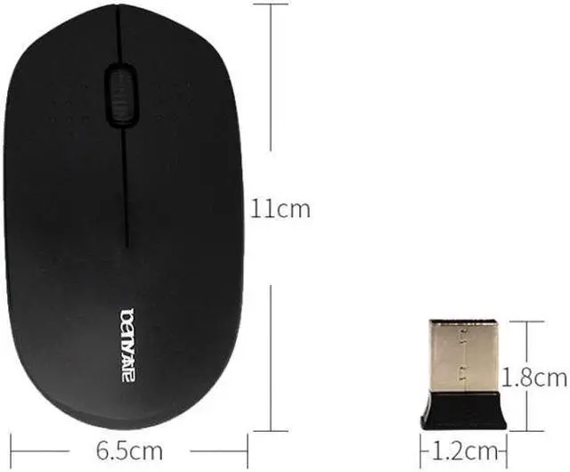 Alt view image 2 of 6 - Beny M583 2.4GHz 1600DPI Fashionable Wireless Silent Mouse (Green)