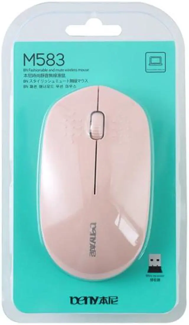 Alt view image 3 of 6 - Beny M583 2.4GHz 1600DPI Fashionable Wireless Silent Mouse (Green)