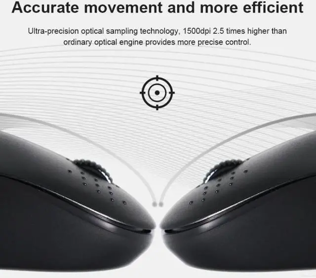 Alt view image 4 of 6 - Beny M583 2.4GHz 1600DPI Fashionable Wireless Silent Mouse (Green)