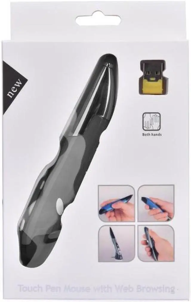 Alt view image 7 of 7 - PR-06 4-keys Smart Wireless Optical Mouse with Stylus Pen Function (Red)