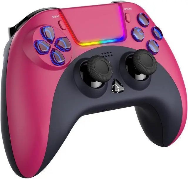 Alt view image 6 of 7 - For Ps4 Wireless Game Handle Bluetooth Vibration Six-Axis Computer Handle Ps4 Elite Handle Steam