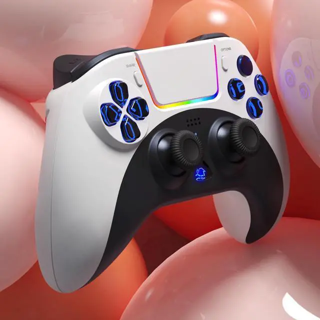 Alt view image 3 of 7 - For Ps4 Wireless Game Handle Bluetooth Vibration Six-Axis Computer Handle Ps4 Elite Handle Steam