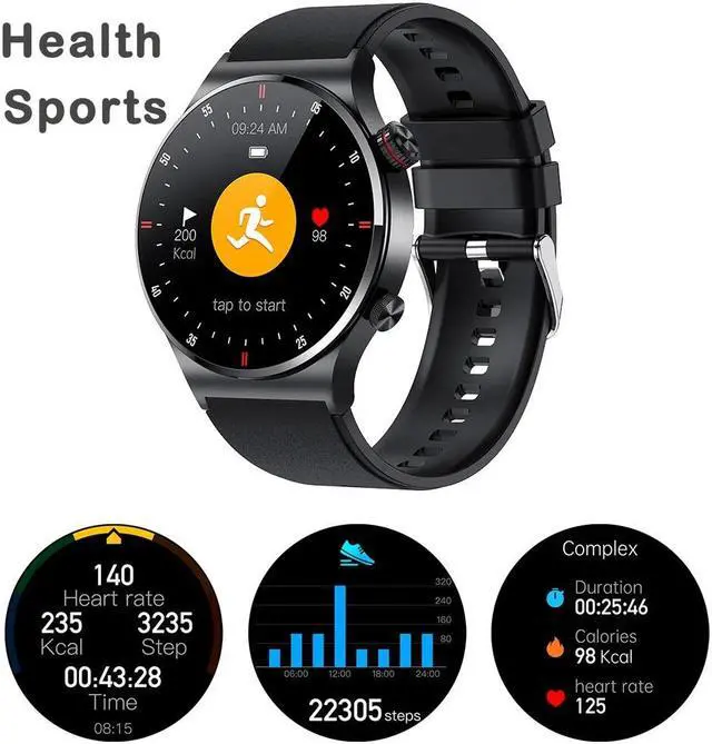 Alt view image 4 of 6 - GPS ECG+PPG Bluetooth Call Smart Watch Men 2024 Sports Bracelet NFC Waterproof Custom Watch Face Men SmartWatch For IOS Android