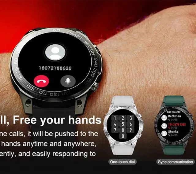 Alt view image 4 of 6 - 1.43" 466*466 AMOLED screen Men Smart Watch IP68 Waterproof Screen Always Show 400MAh Battery Bluetooth Call Smartwatch