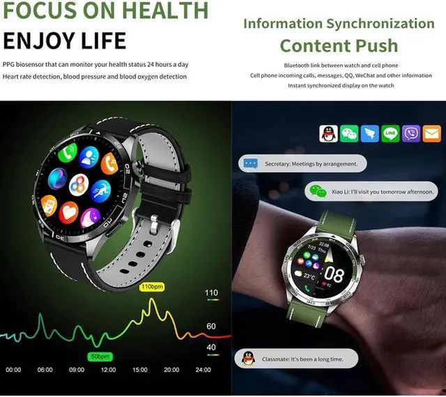 Alt view image 3 of 6 - Bluetooth Call Men Smart Watch Men AMOLED HD Screen GPS Sport Fitness Watches 1.43 inch With Compass IP68 Waterproof Smartwatch