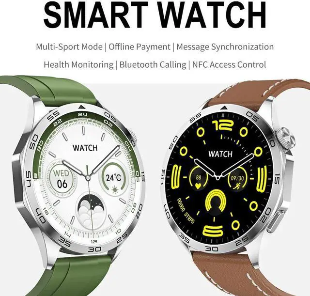 Alt view image 2 of 6 - Bluetooth Call Men Smart Watch Men AMOLED HD Screen GPS Sport Fitness Watches 1.43 inch With Compass IP68 Waterproof Smartwatch