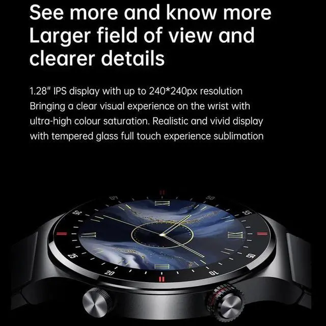 Alt view image 3 of 6 - GPS ECG+PPG Bluetooth Call Smart Watch Men 2024 Sports Bracelet NFC Waterproof Custom Watch Face Men SmartWatch For IOS Android