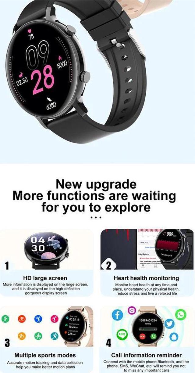 Alt view image 2 of 6 - GPS Sports Smart Watch ECG+PPG Bluetooth Call Watches Men's Fitness Waterproof Sports Watch Fashion Ladies Men's Smartwatch