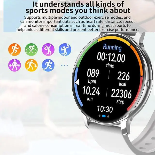 Alt view image 4 of 6 - 2024 Women's Smartwatch Bluetooth Calling Watch Sports Fitness Heart Rate Monitor Blood Oxygen Men's Smart Watch for Women IOS