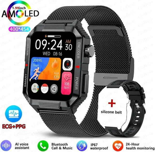 Main image of 123 Outdoor Sports Mode Bluetooth Call Smart Watch 1.99"450*454 HD Screen Watch Voice Assistant Waterproof Men's Smartwatch