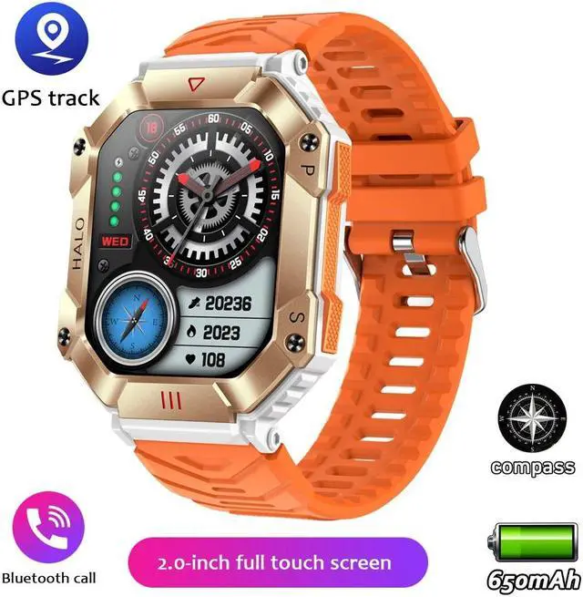 Main image of GPS Military Outdoor Smart Watch 2.0 inch 650 mAh Large Battery Watch GPS Motion Track Compass Bluetooth Call Smartwatch Men