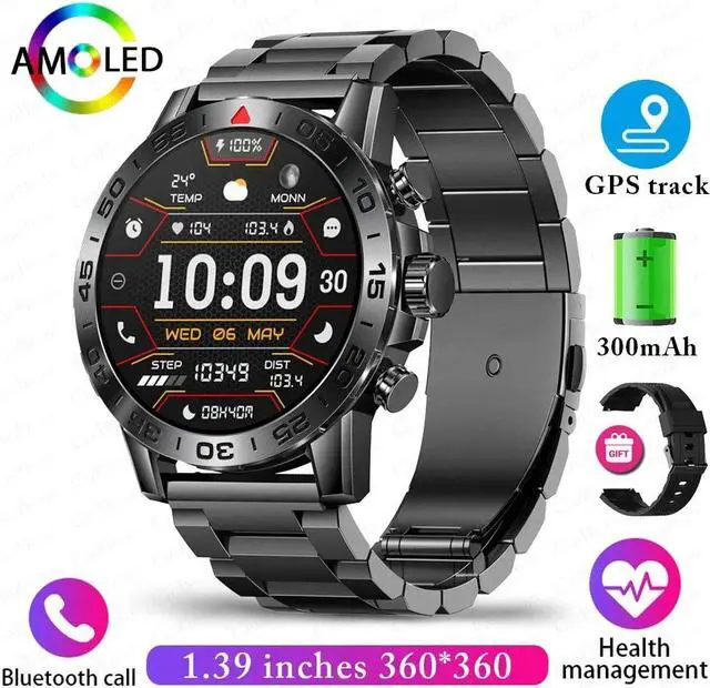 Main image of Men's Outdoor Military Sports Fitness Bluetooth Call Smartwatch IP67 Waterproof Voice Assistant Health Monitoring Smart Watch