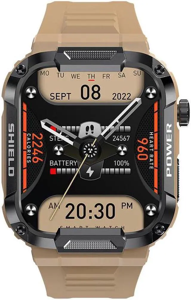 Alt view image 2 of 7 - Mk66 Smart Outdoor Three-Proof Watch Dual-Mode Call Bluetooth Outdoor Waterproof Multi-Function Watch