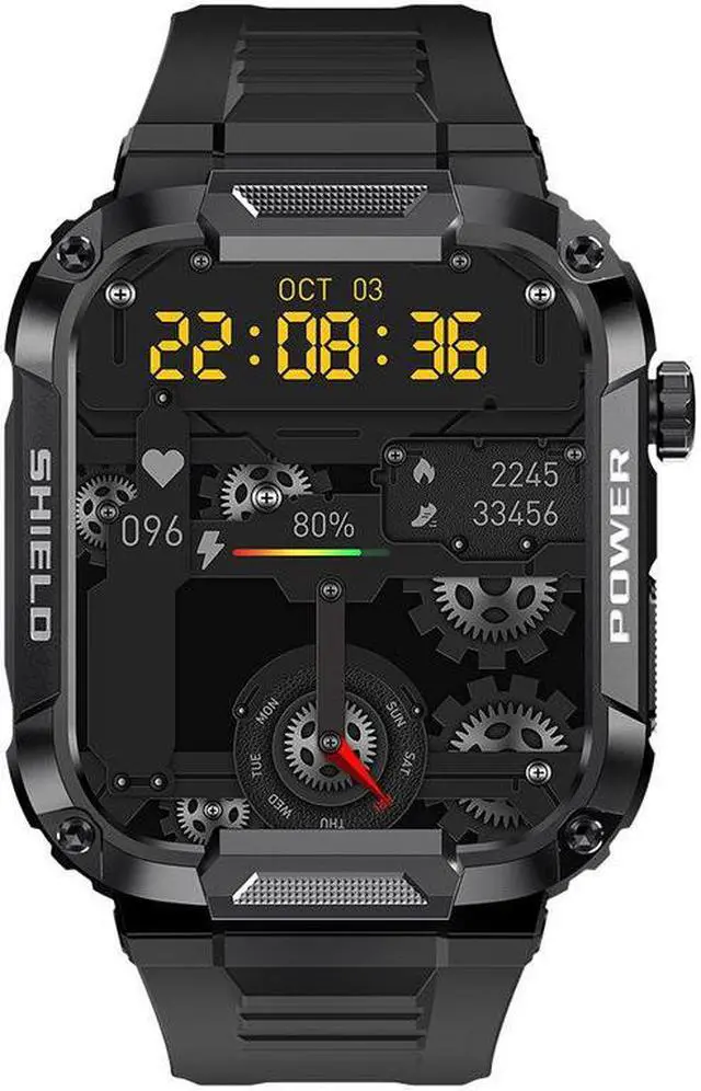 Alt view image 4 of 7 - Mk66 Smart Outdoor Three-Proof Watch Dual-Mode Call Bluetooth Outdoor Waterproof Multi-Function Watch