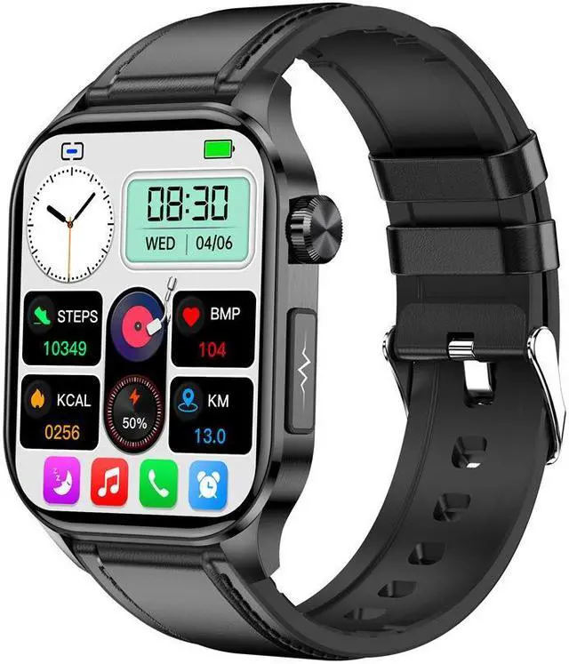 Main image of Et580 Bluetooth Call Ecg Smart Watch Blood Glucose Heart Rate Body Temperature Monitoring Multi-Sport Mode Watch