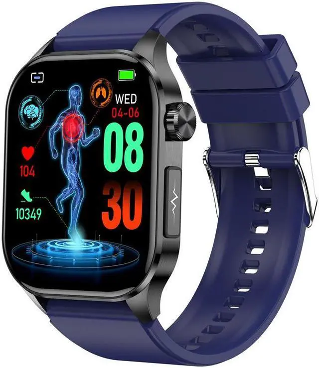 Alt view image 4 of 7 - Et580 Bluetooth Call Ecg Smart Watch Blood Glucose Heart Rate Body Temperature Monitoring Multi-Sport Mode Watch