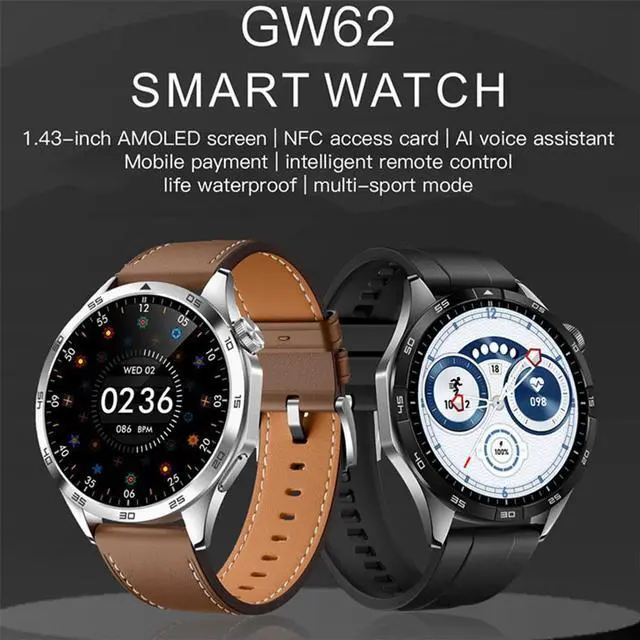Main image of Gw62plus Smart Watch Bluetooth Call 1.43 Inch Voice Assistant Nfc Access Control Offline Payment