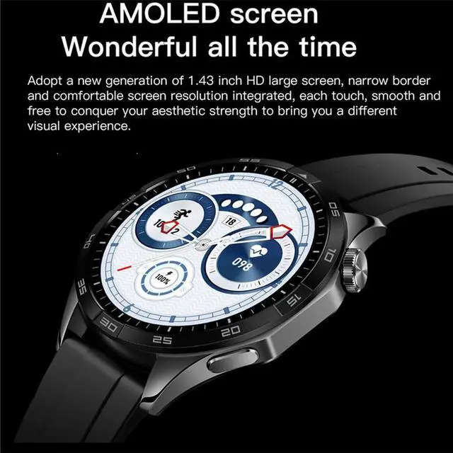 Alt view image 2 of 5 - Gw62plus Smart Watch Bluetooth Call 1.43 Inch Voice Assistant Nfc Access Control Offline Payment