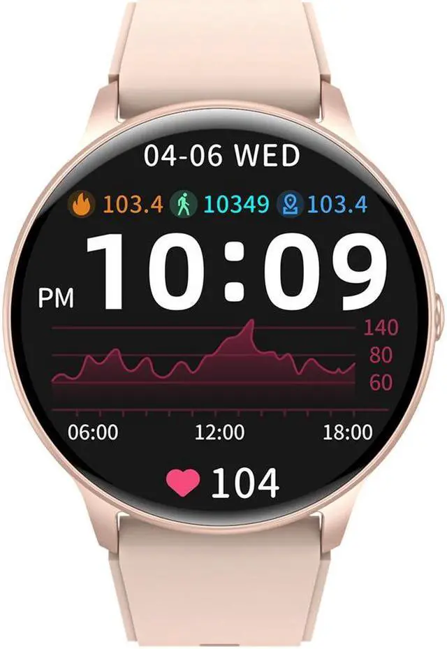 Alt view image 3 of 5 - Hdt6 Smart Watch Hd Round Screen Heart Rate Sleep Monitoring Sports Pedometer Watch