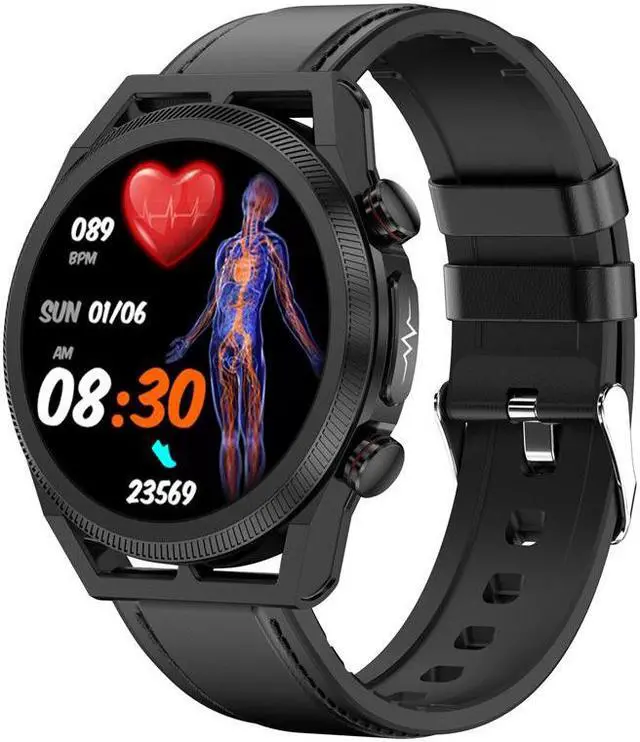 Alt view image 5 of 5 - Et310 Bluetooth Call Non-Invasive Blood Glucose Smart Watch Ecg Uric Acid Hrv-Ai Diagnosis Sos Emergency Call