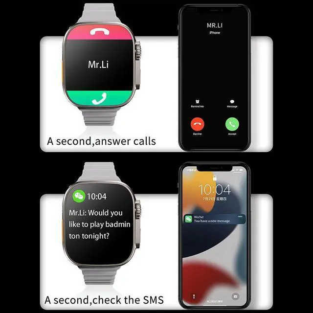 Alt view image 3 of 7 - Smart Watch Series 8 49Mm Smart Watch C800 Ultras8