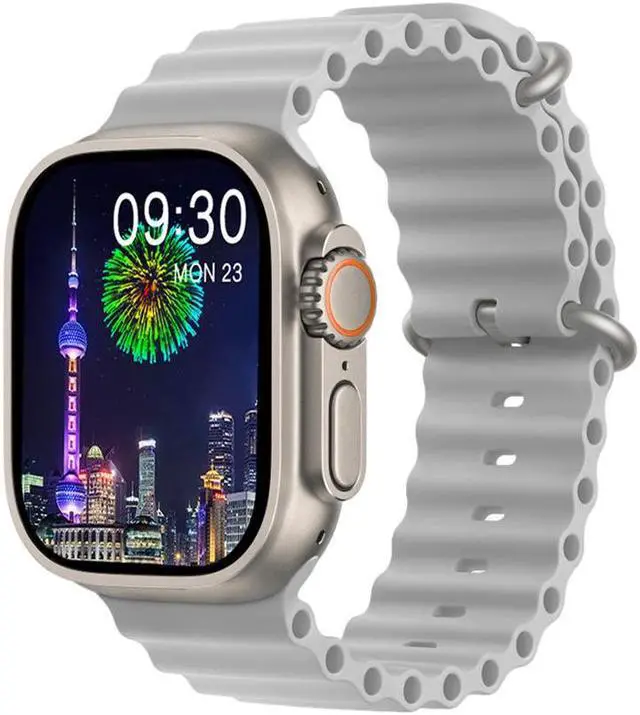 Alt view image 3 of 5 - Js9 Ultra Max Smartwatch Bluetooth Call Heart Rate Blood Oxygen Blood Pressure Blood Glucose Monitoring Compass Dial