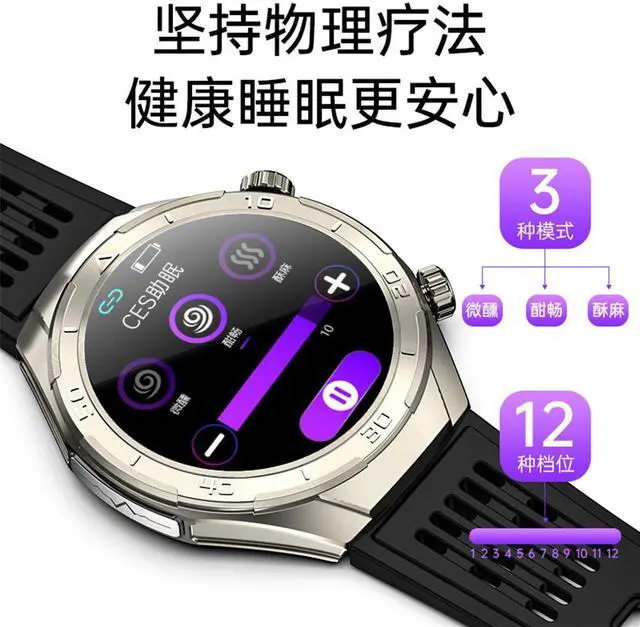 Alt view image 3 of 5 - Fd02 Sleep Aid Smart Watch Blood Glucose Uric Acid Ecg Bluetooth Call Sos One Key Call Watch
