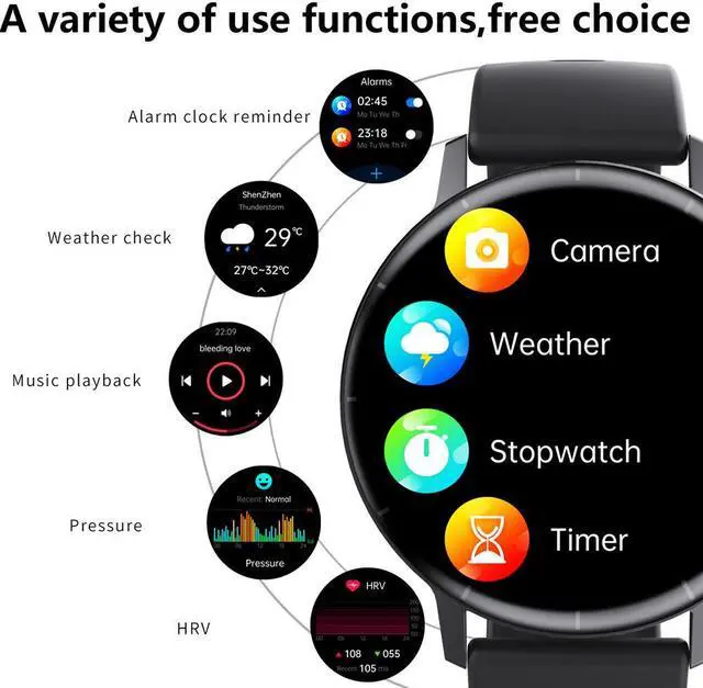 Alt view image 4 of 7 - F67s Smart Watch Third Generation Blood Glucose Red Light True Blood Oxygen Pressure Test Body Temperature Hrv Call Sports Bracelet