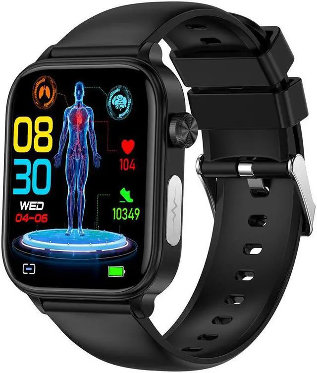 Alt view image 2 of 7 - Et570 Bluetooth Calling Ecg Body Temperature Hrv Health Non-Invasive Blood Glucose Vibration Smart Watch
