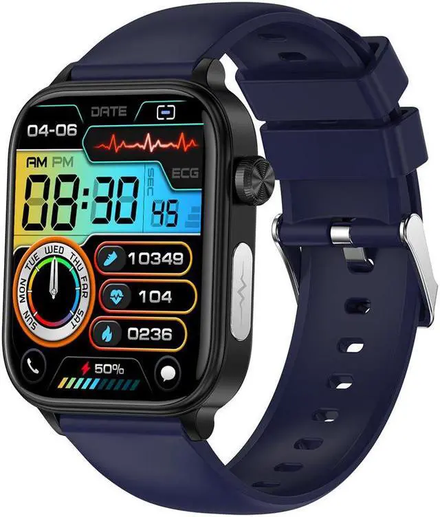 Alt view image 3 of 7 - Et570 Bluetooth Calling Ecg Body Temperature Hrv Health Non-Invasive Blood Glucose Vibration Smart Watch