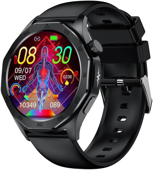 Alt view image 5 of 5 - Et480 Smart Watch Ecg Bluetooth Calling Non-Invasive Blood Glucose Uric Acid Blood Lipid Health Monitoring