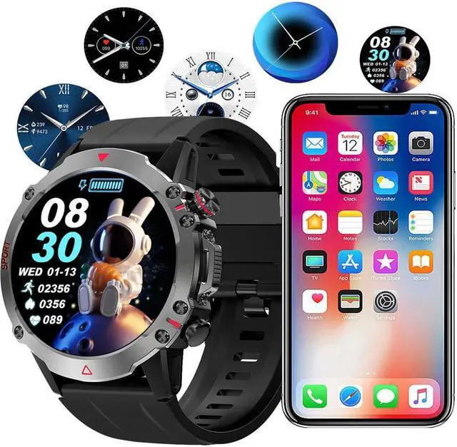 Alt view image 2 of 5 - S611 Smart Watch 1.53-Inch Round Screen Female Assistant Monitoring Hand Lifting Wake-Up Offline Payment