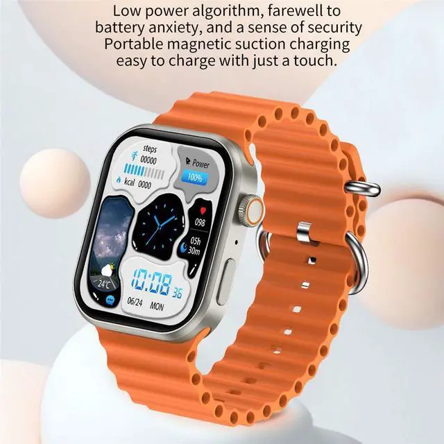 Alt view image 3 of 5 - Z80 Pro Smart Watch Bluetooth Calling Hd Amoled Screen S9 Dual Strap