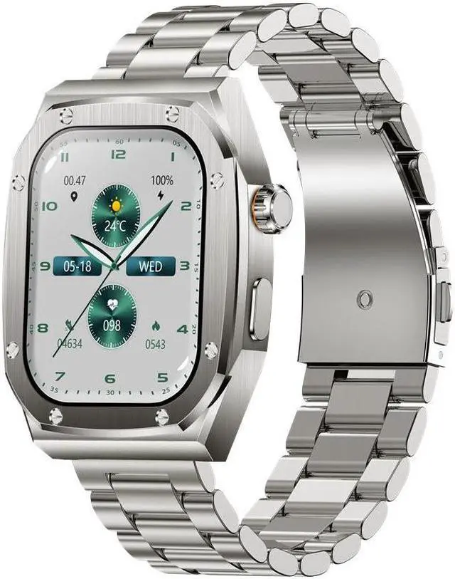 Alt view image 3 of 5 - Z79 Max Smart Watch Ultra-Long Standby Brushed Steel Shell Double Strap Compass Nfc Sports