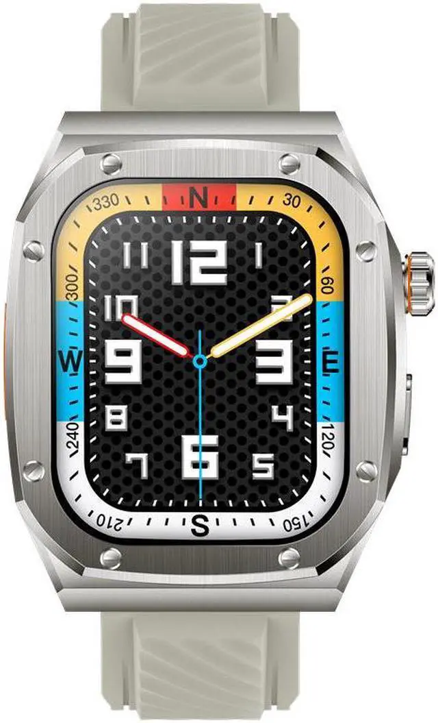 Alt view image 5 of 5 - Z79 Max Smart Watch Ultra-Long Standby Brushed Steel Shell Double Strap Compass Nfc Sports