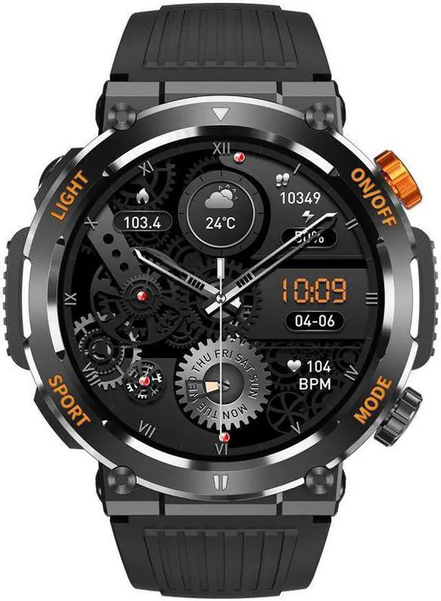 Alt view image 4 of 5 - Ht17 Smart Watch Bluetooth Calling Outdoor Three-Proof Bracelet Compass Sports Heart Rate Sleep Monitoring