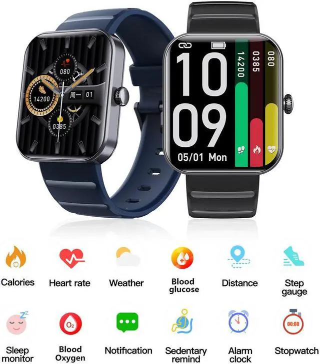 Alt view image 5 of 7 - F21pro Smart Watch Bluetooth Calling Heart Rate Blood Pressure Blood Oxygen Sleep Health Monitoring Sports Bracelet