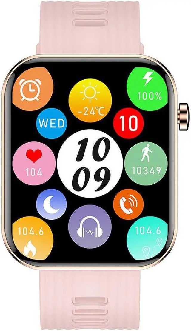 Alt view image 3 of 5 - Fw10 Smart Watch Bluetooth Talk Music Heart Rate Monitoring Voice Assistant Step Meter Exercise Waterproof