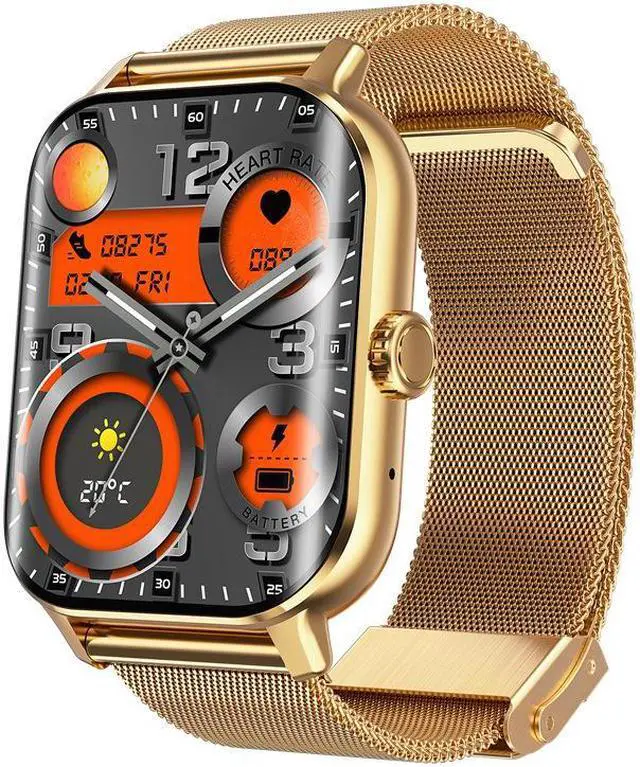 Alt view image 7 of 7 - F12 Smart Watch 2.02 Curved Screen Bluetooth Calling Blood Sugar Blood Pressure Health Monitoring Small Game