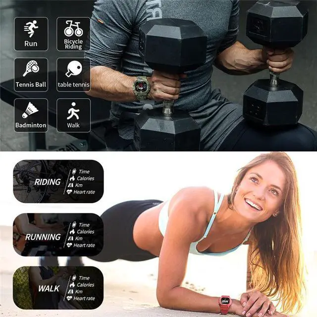 Alt view image 3 of 7 - Ocean Bluetooth Sports Smart Watch Heart Rate Blood Pressure Health Monitoring Multi-Sport Mode Bracelet