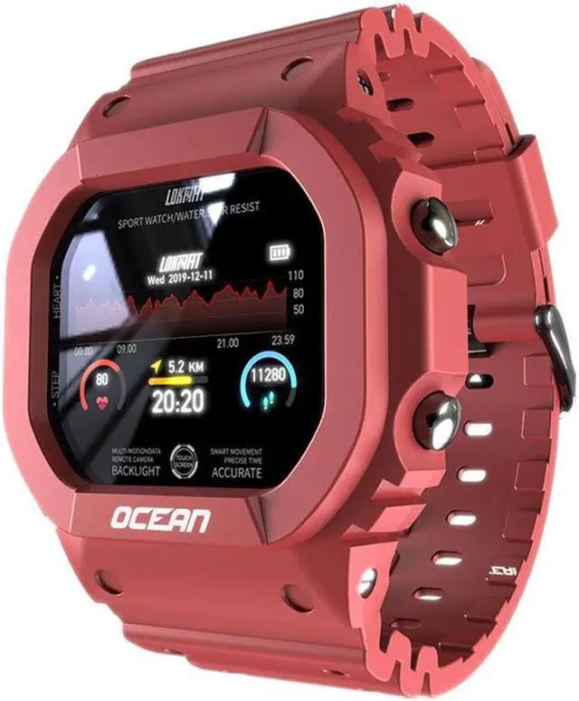 Alt view image 7 of 7 - Ocean Bluetooth Sports Smart Watch Heart Rate Blood Pressure Health Monitoring Multi-Sport Mode Bracelet