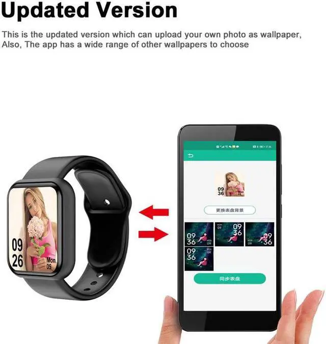 Alt view image 2 of 5 - Y68 Smart Bracelet D20s Macaron Bluetooth Heart Rate Sport Step Counting Information Reminder Smart Bracelet