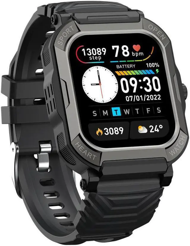 Alt view image 5 of 5 - H30 Smart Watch Three-Proof Outdoor Sports Bluetooth Calling Electronic Meter Step Heart Rate Blood Oxygen Weather Monitoring