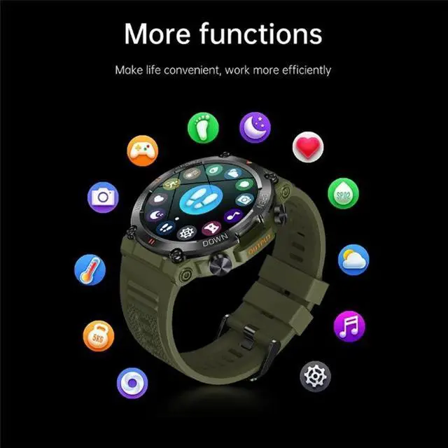 Alt view image 3 of 7 - K56Pro smartwatch fitness tracker Bluetooth call health test